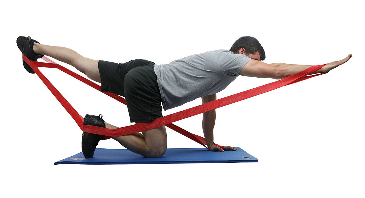 CanDo Multi-Grip Exerciser, 6 Foot Exerciser, Light, Red