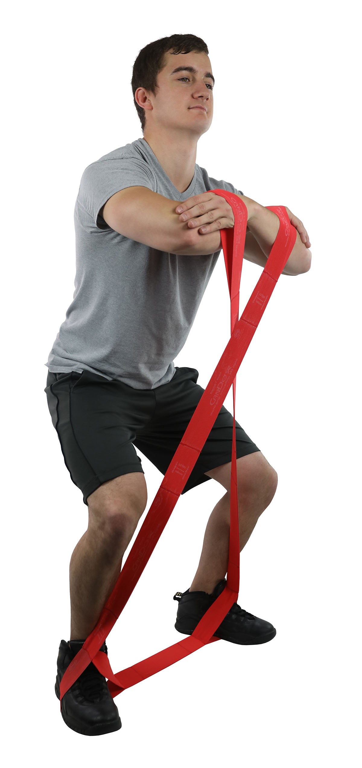 CanDo Multi-Grip Exerciser, 6 Foot Exerciser, Light, Red