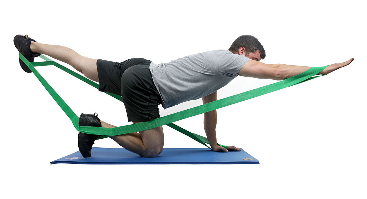 CanDo Multi-Grip Exerciser, 6 Foot Exerciser, Medium, Green