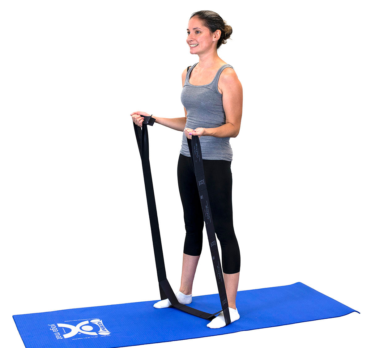 CanDo Multi-Grip Exerciser, 6 Foot Exerciser, X-Heavy, Black, Case of 24