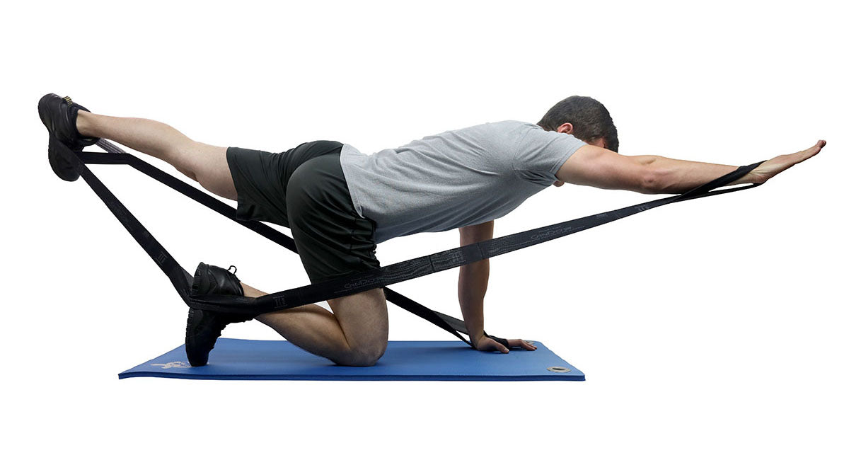 CanDo Multi-Grip Exerciser, 6 Foot Exerciser, X-Heavy, Black