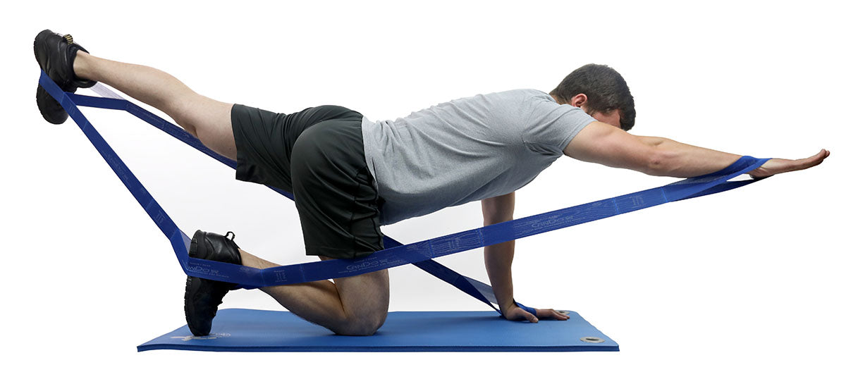CanDo Multi-Grip Exerciser 30 Yard Roll, Heavy, Blue