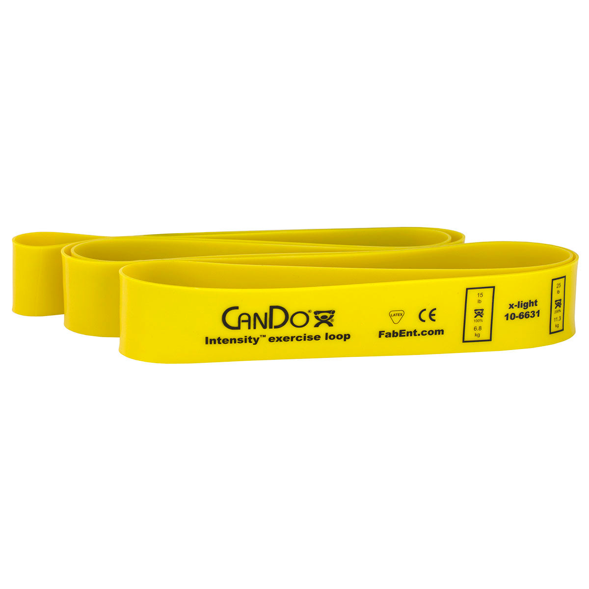 CanDo Intensity Loop, 40" Exerciser, X-Light, Yellow, 15 - 25 lb