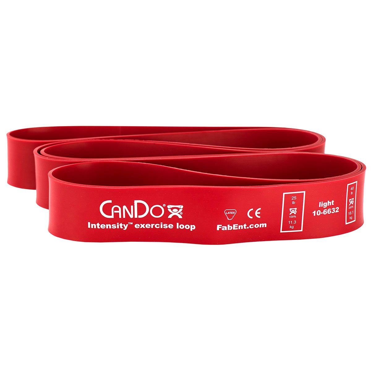 CanDo Intensity Loop, 40" Exerciser, Light, Red, 25 - 40 lb