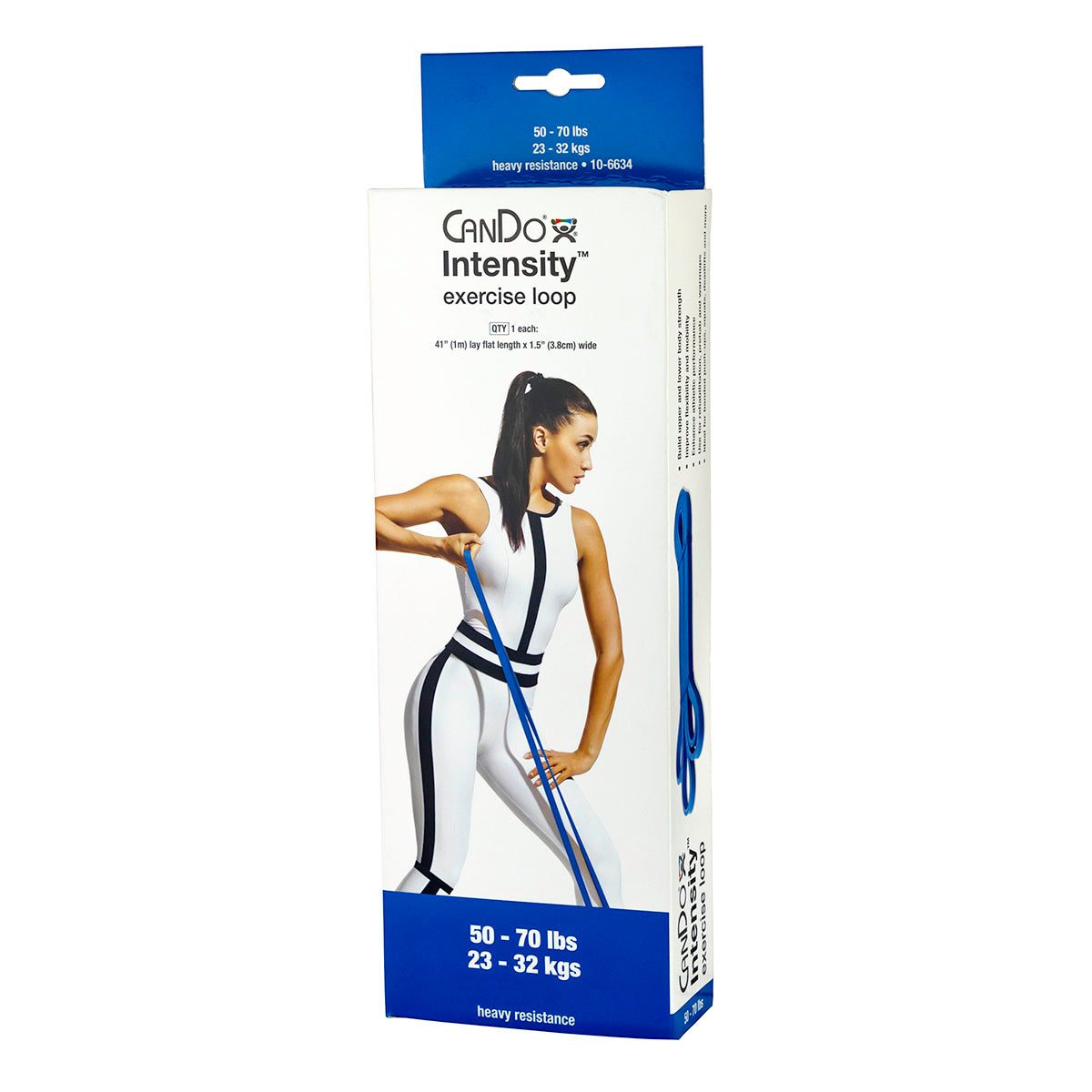 CanDo Intensity Loop, 40" Exerciser, Heavy, Blue, 50 - 70 lb