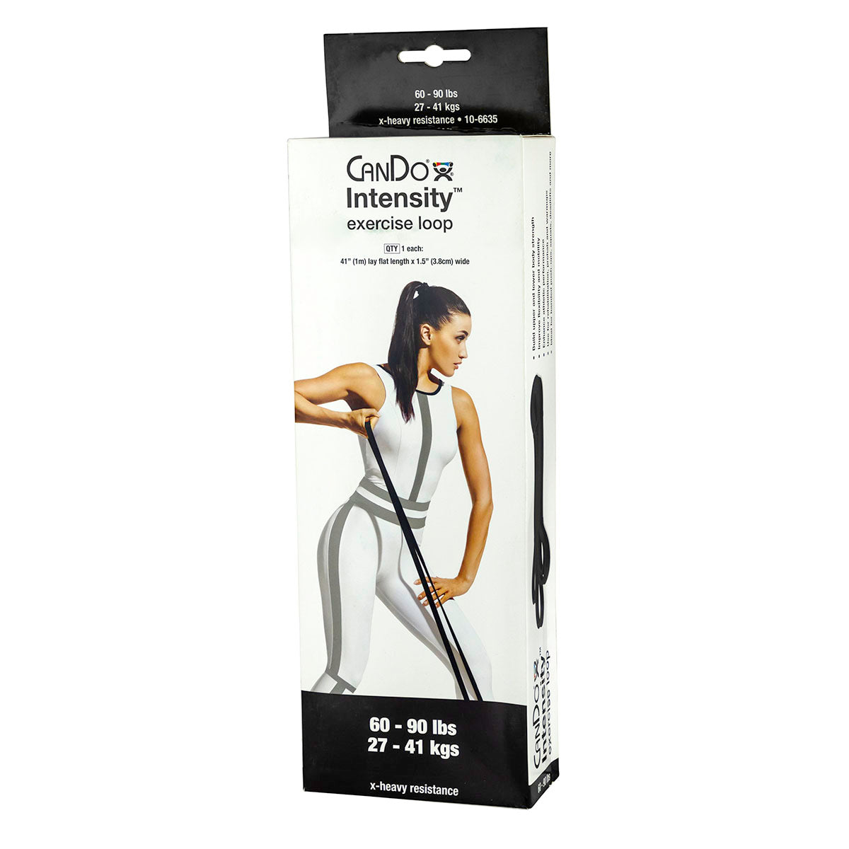 CanDo Intensity Loop, 40" Exerciser, X-Heavy, Black, 60 - 90 lb