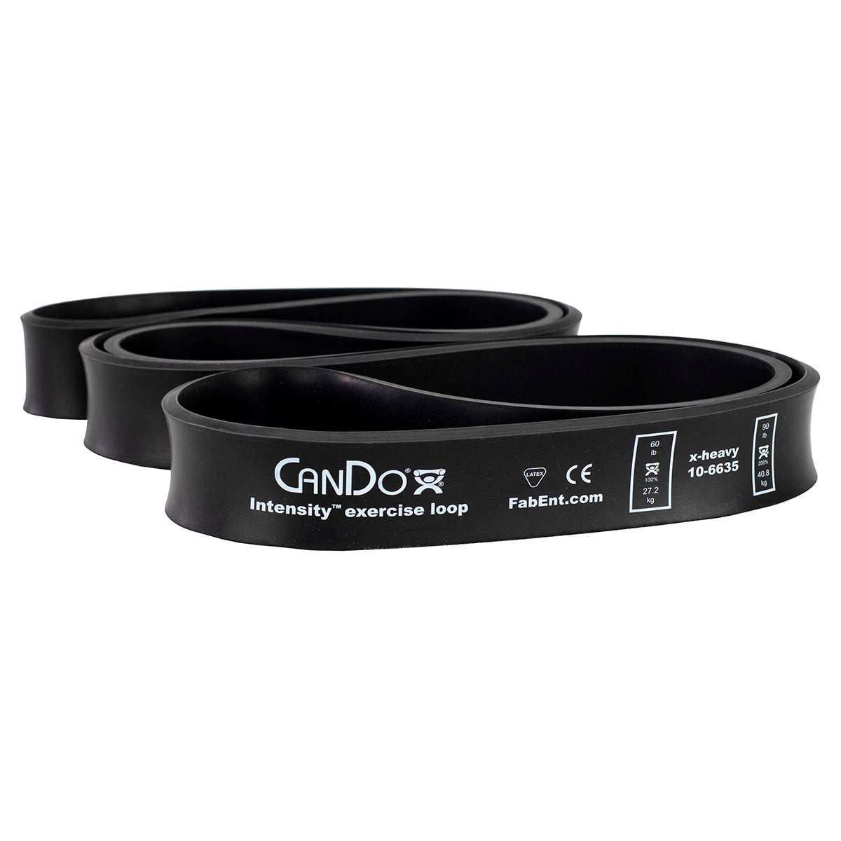 CanDo Intensity Loop, 40" Exerciser, X-Heavy, Black, 60 - 90 lb