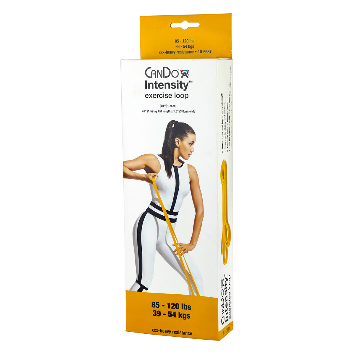 CanDo Intensity Loop, 40" Exerciser, XXX-Heavy, Gold, 85 - 120 lb