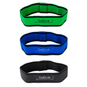 CanDo Fabric Loop Plus, 8" Long Single Loop Set of 3, Green, Blue, Black