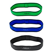 CanDo Fabric Loop Plus, 12" Long Single Loop Set of 3, Green, Blue, Black