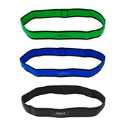 CanDo Fabric Loop Plus, 18" Long Single Loop Set of 3, Green, Blue, Black