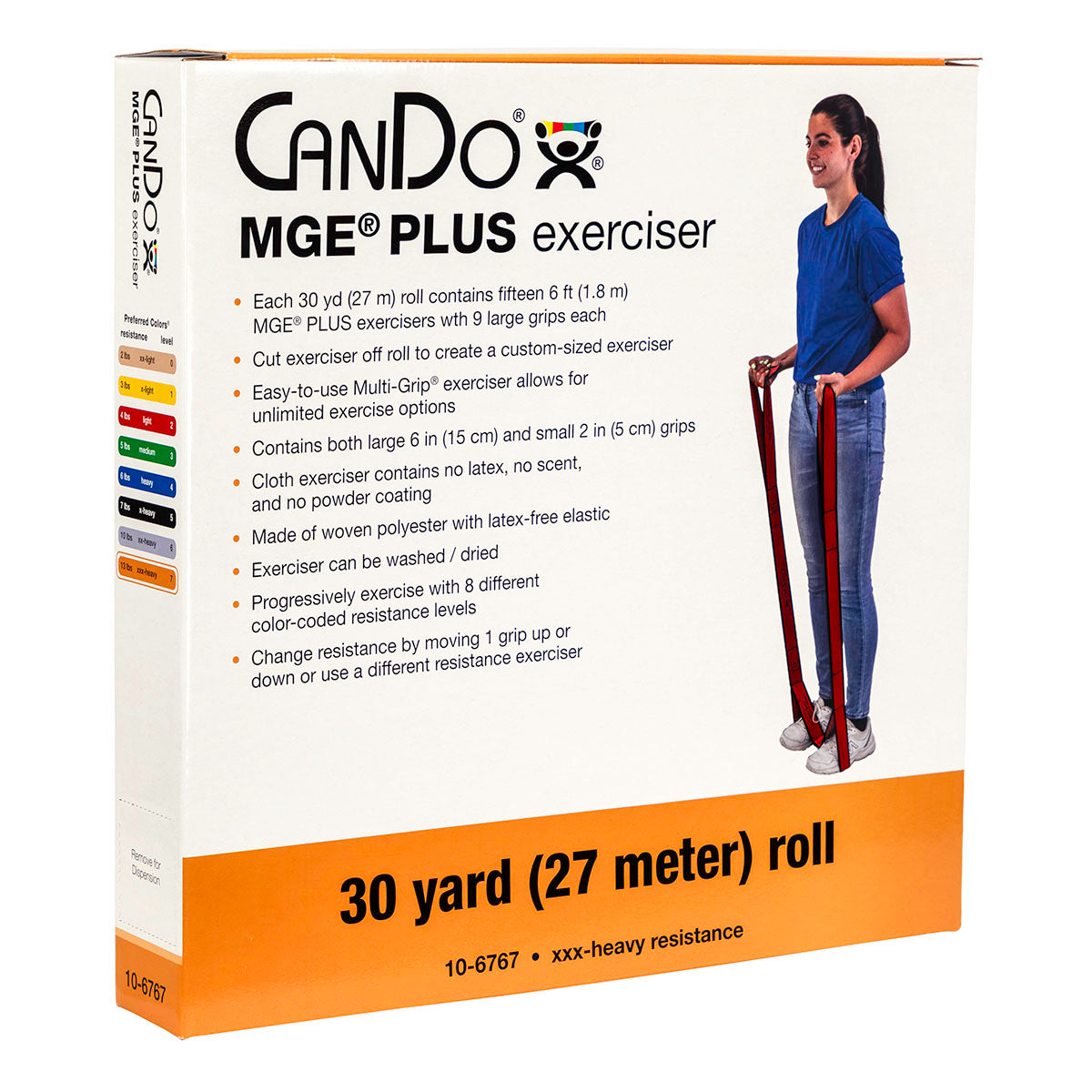 CanDo Multi-Grip Exerciser Plus, 30 Yard Roll, Gold (XXX-Heavy)