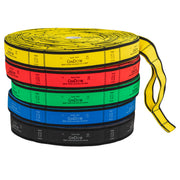 CanDo Multi-Grip Exerciser Plus, 30 Yard Roll, Set of 5 (1 ea: Yellow - Black)