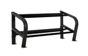 Inflight Fitness, Deluxe 2-Tier Dumbbell Rack, 10 Pair Rubber Hexagon Dumbbell Set
