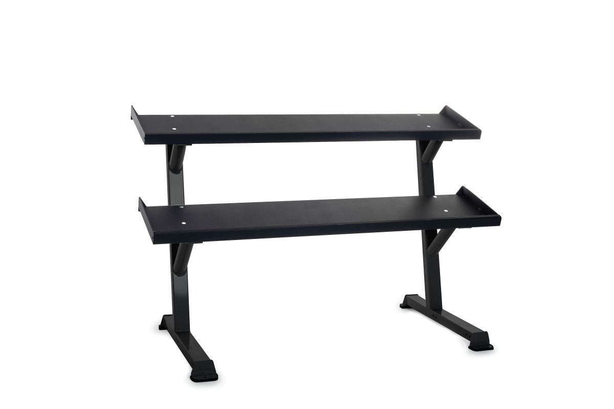 Inflight Fitness, 69" 2-Tier Dumbbell Rack, Tray Style