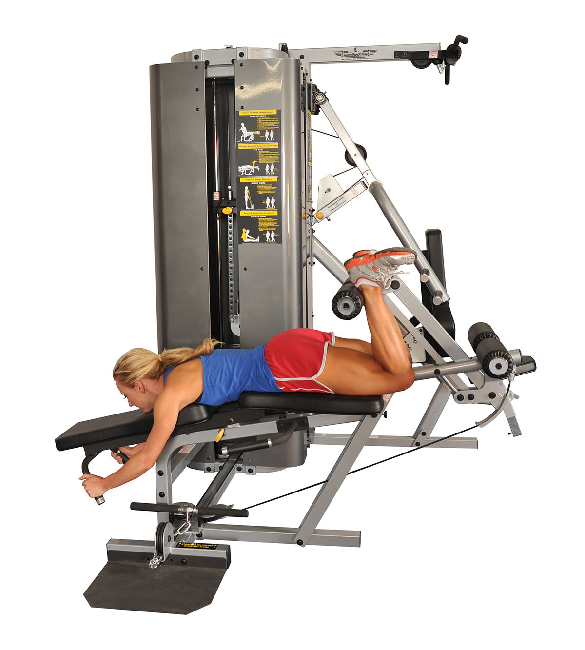 Inflight Fitness, Vanguard Training System, Two Stacks, Three Stations, Full Shrouds