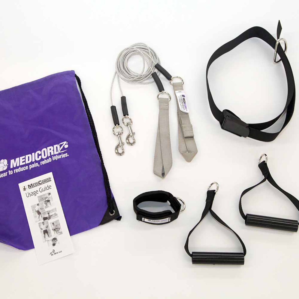 MediCordz 7-Foot Bungie Rehab Kit, Red (7 - 14 lbs)