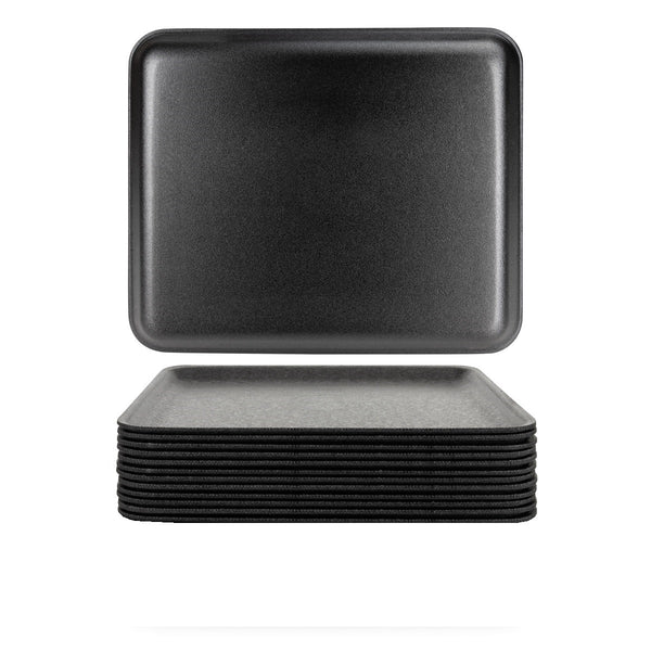 Trays - 10 count, 9"x11", foam, Black