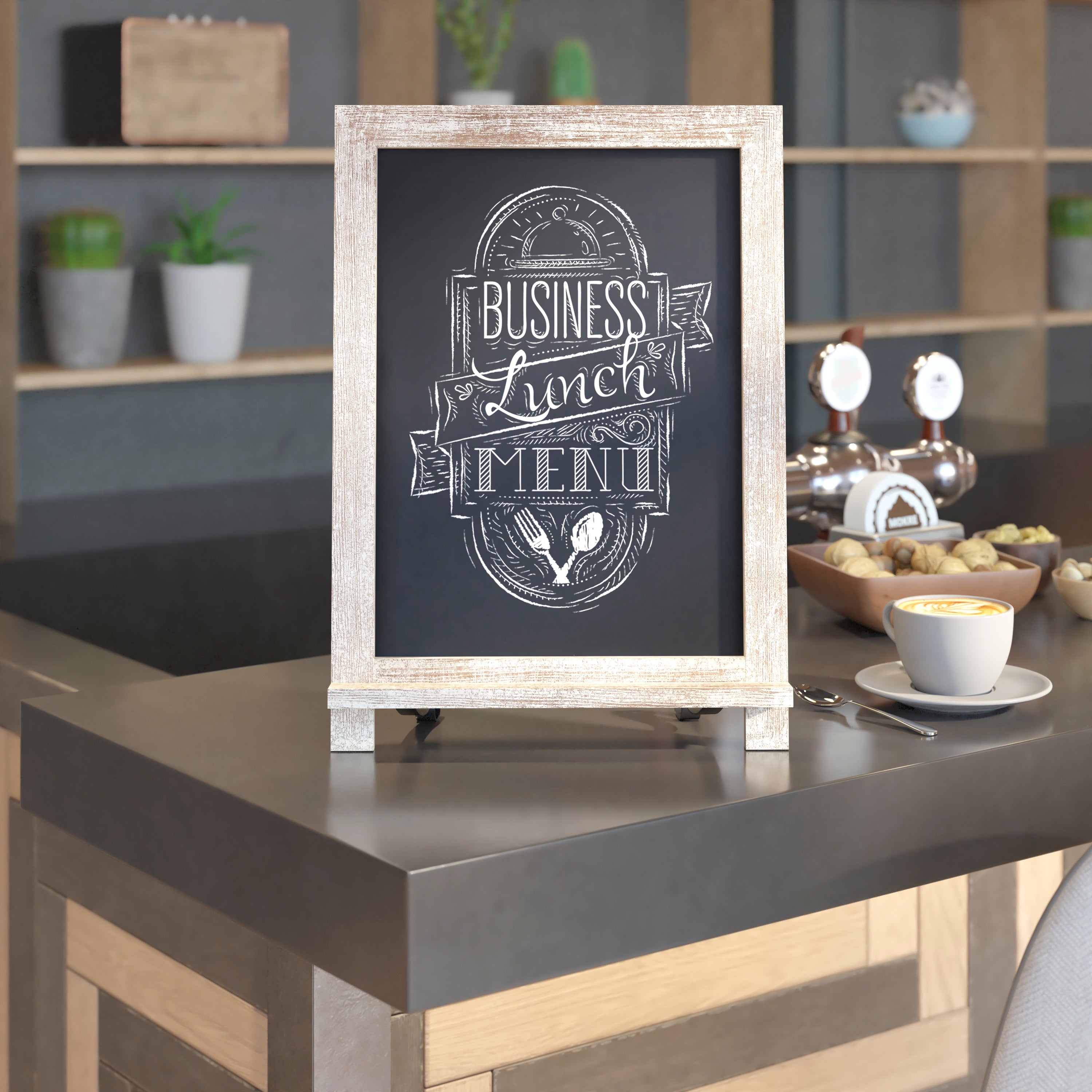 Canterbury 12" x 17" Weathered Tabletop Magnetic Chalkboards with Metal Scrolled Legs, Hanging Wall Chalkboards, Countertop Memo Boards, Set of 10