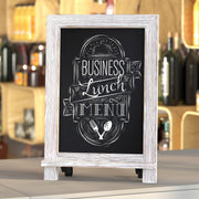 Canterbury 9.5" x 14" Whitewashed Tabletop Magnetic Chalkboards with Metal Scrolled Legs, Hanging Wall Chalkboards, Countertop Memo Boards, Set of 10