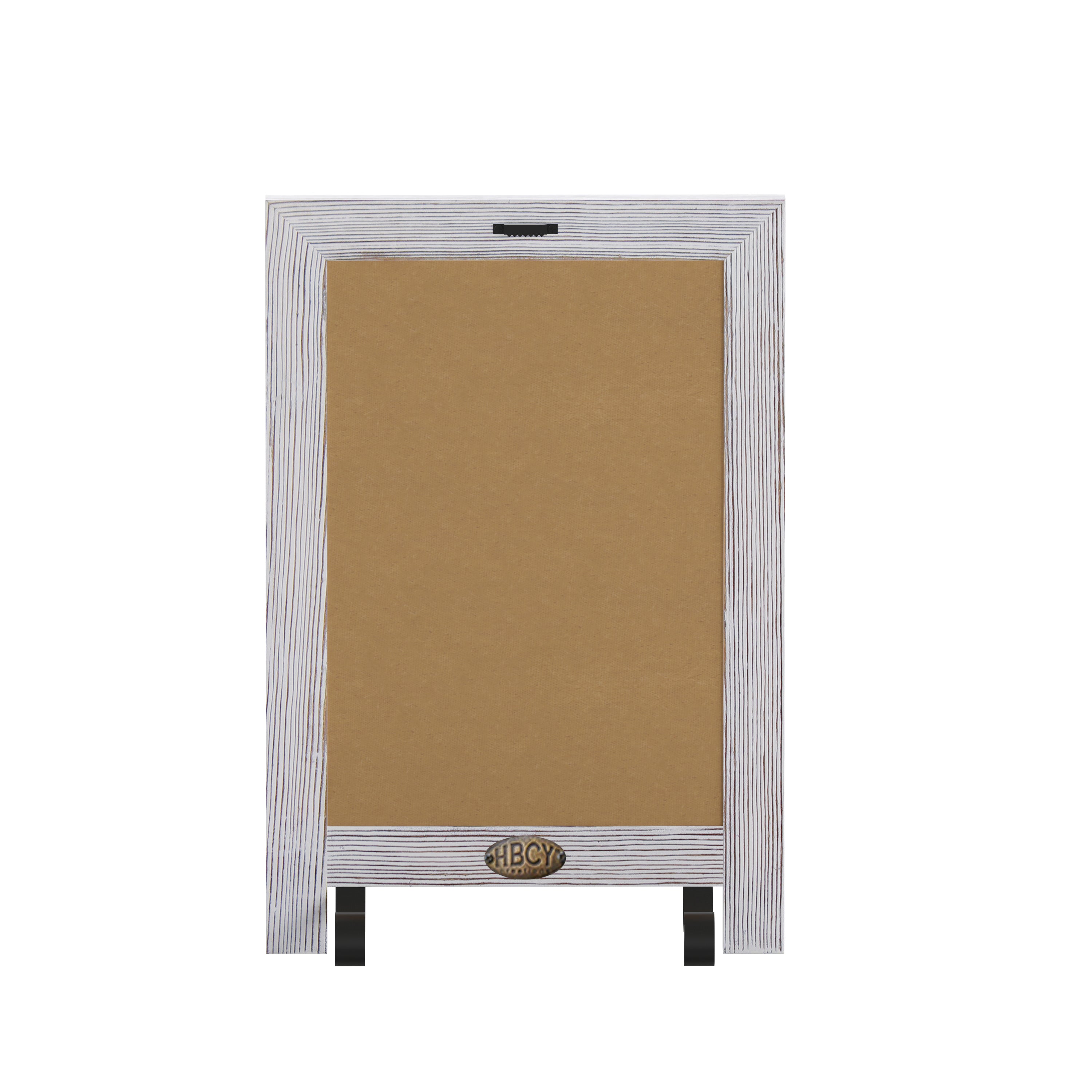 Canterbury 9.5" x 14" Whitewashed Tabletop Magnetic Chalkboards with Metal Scrolled Legs, Hanging Wall Chalkboards, Countertop Memo Boards, Set of 10