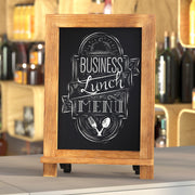 Canterbury 9.5" x 14" Torched Wood Tabletop Magnetic Chalkboards with Metal Scrolled Legs, Hanging Wall Chalkboards, Countertop Memo Boards, Set of 10