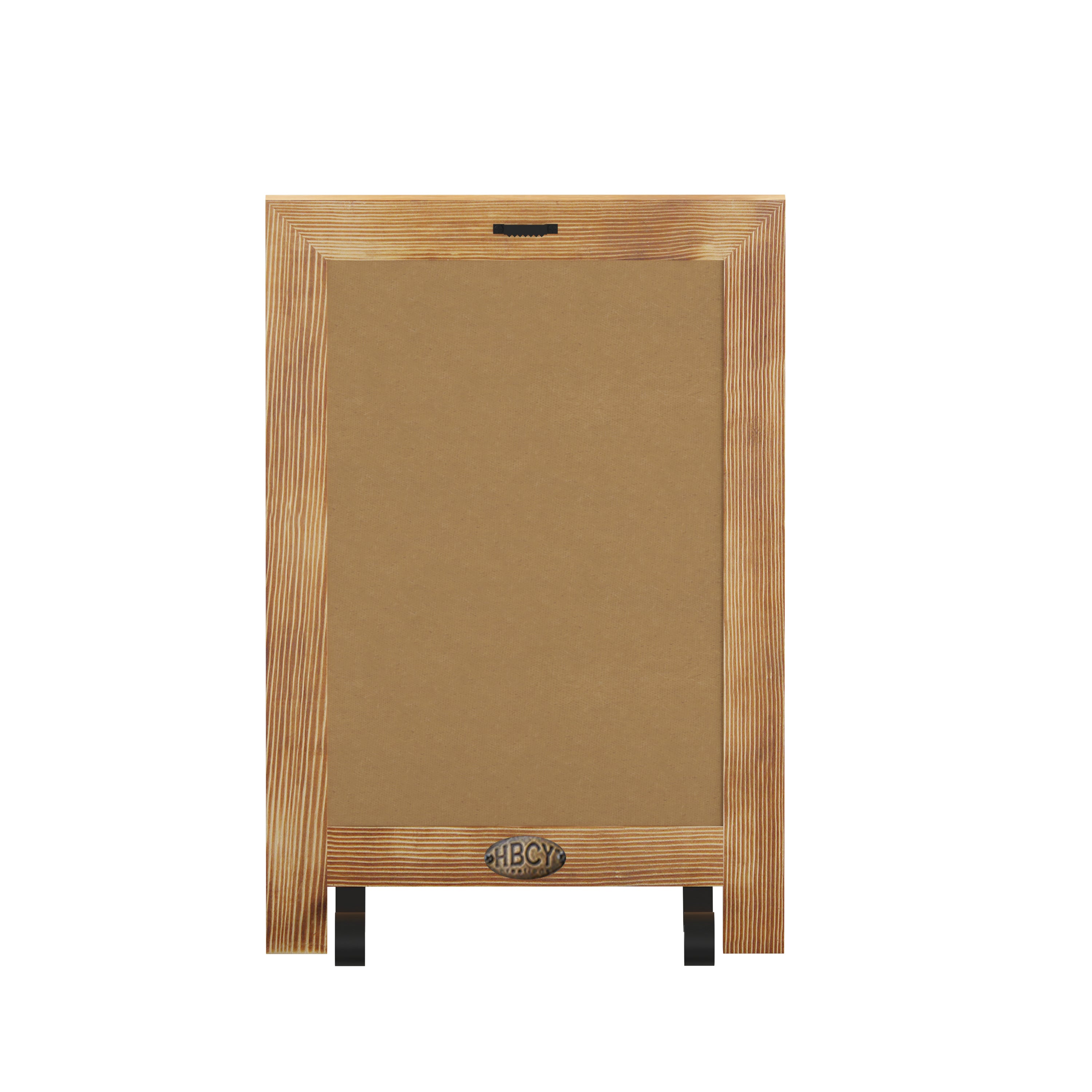 Canterbury 9.5" x 14" Torched Wood Tabletop Magnetic Chalkboards with Metal Scrolled Legs, Hanging Wall Chalkboards, Countertop Memo Boards, Set of 10