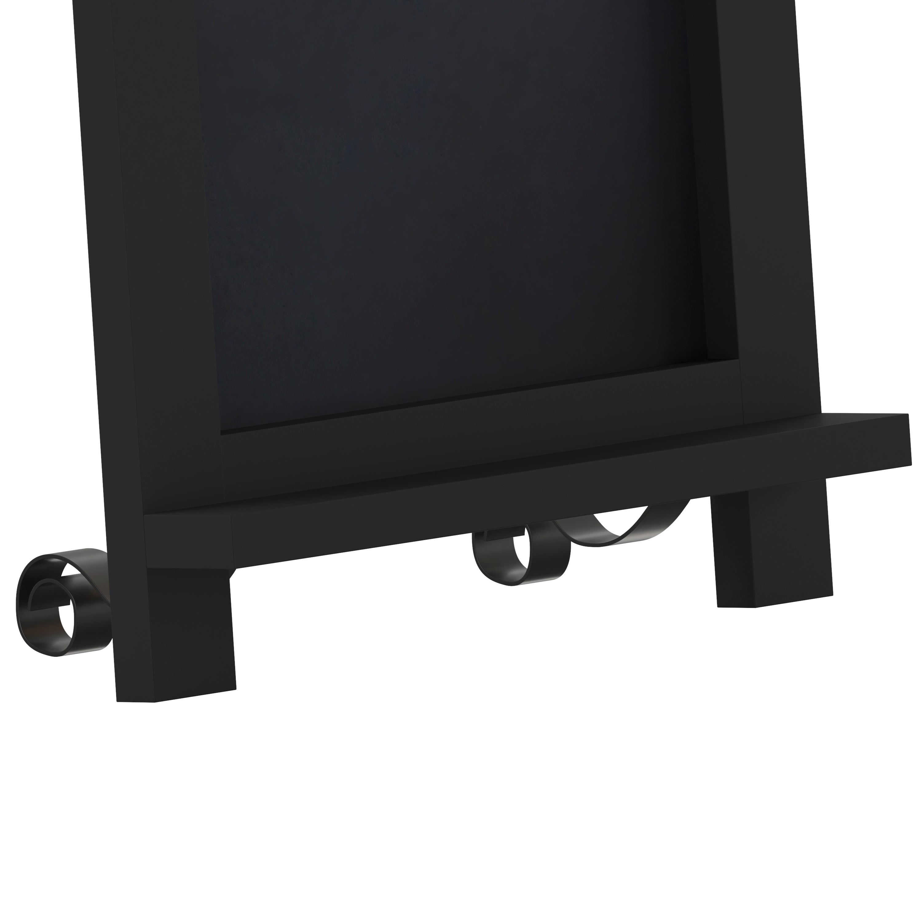 Canterbury 9.5" x 14" Black Tabletop Magnetic Chalkboards with Metal Scrolled Legs, Hanging Wall Chalkboards, Countertop Memo Boards, Set of 10