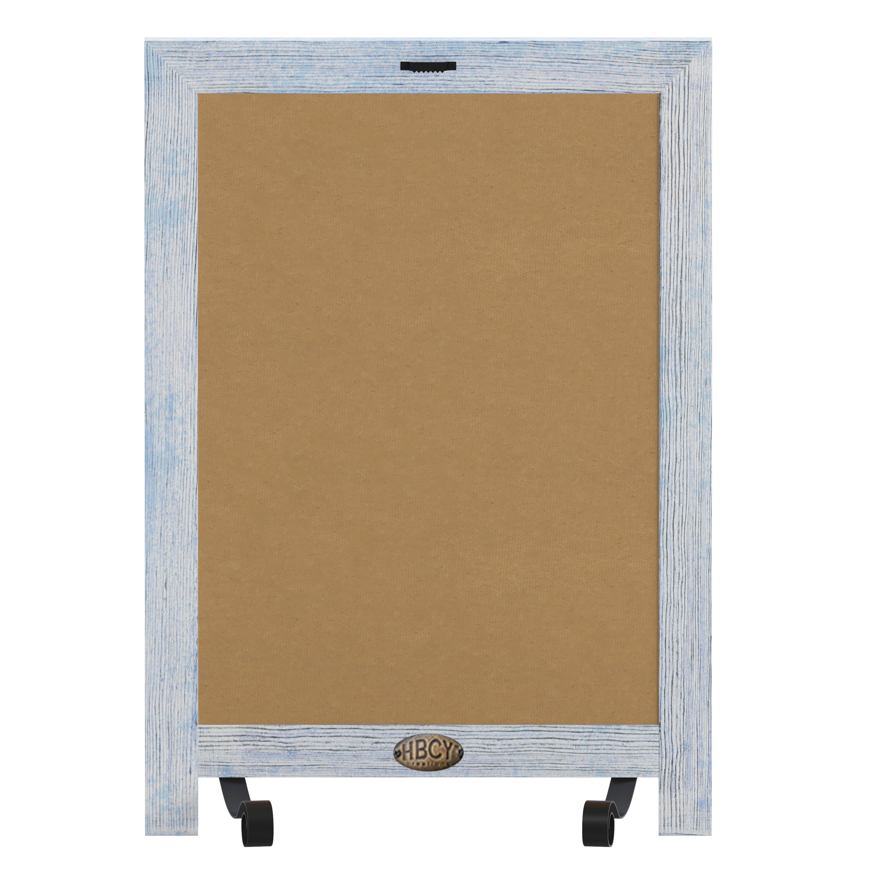 Canterbury 12" x 17" Rustic Blue Tabletop Magnetic Chalkboards with Metal Scrolled Legs, Hanging Wall Chalkboards, Countertop Memo Boards, Set of 10