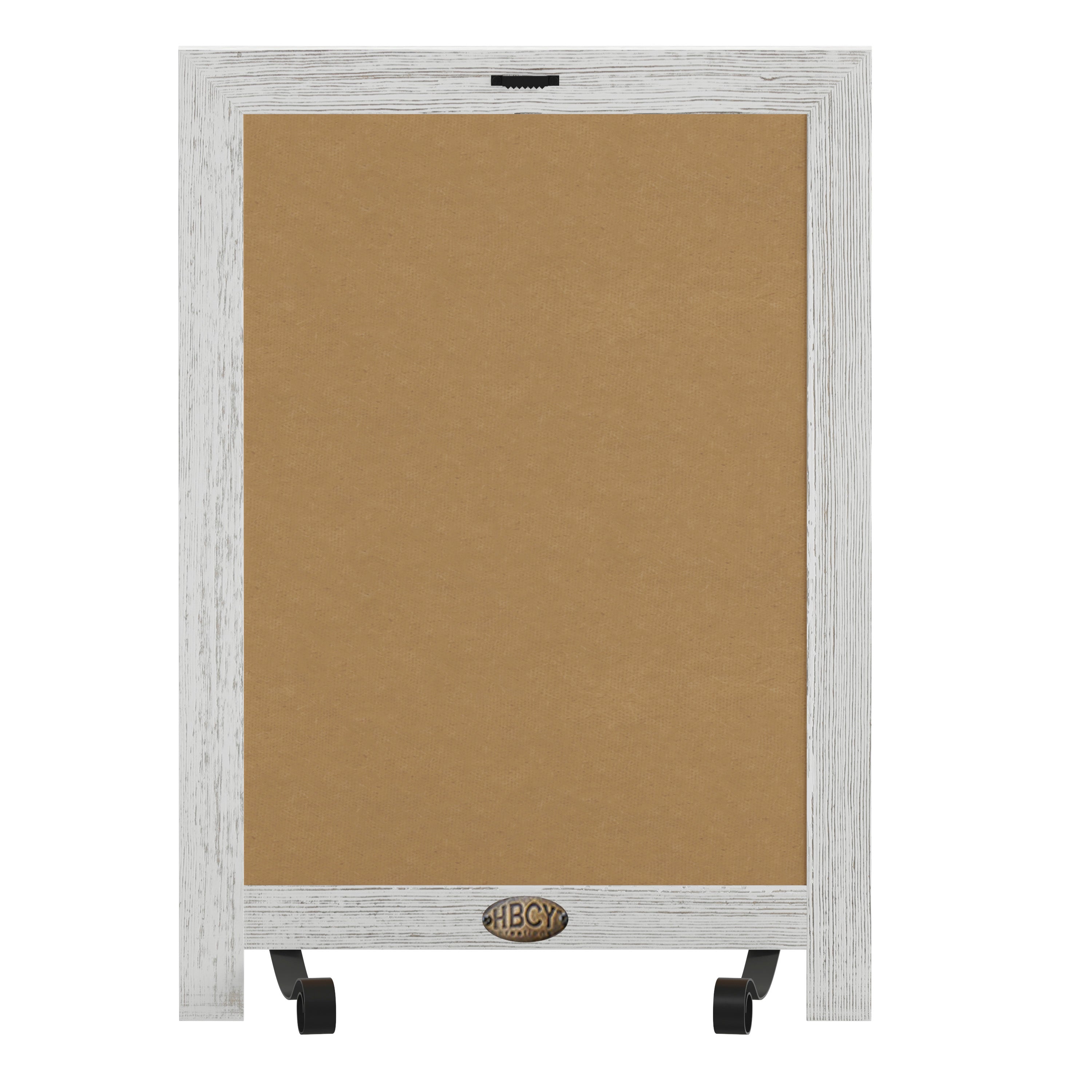 Canterbury 12" x 17" Whitewashed Tabletop Magnetic Chalkboards with Metal Scrolled Legs, Hanging Wall Chalkboards, Countertop Memo Boards, Set of 10