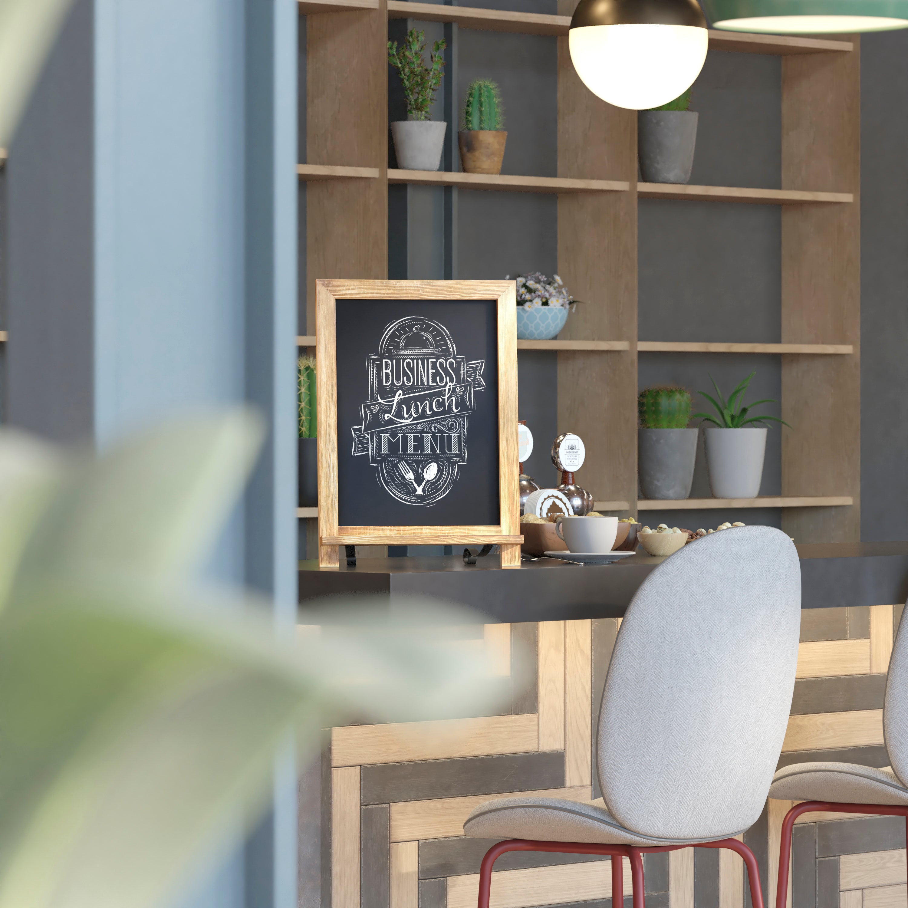Canterbury 12" x 17" Torched Wood Tabletop Magnetic Chalkboards with Metal Scrolled Legs, Hanging Wall Chalkboards, Countertop Memo Boards, Set of 10