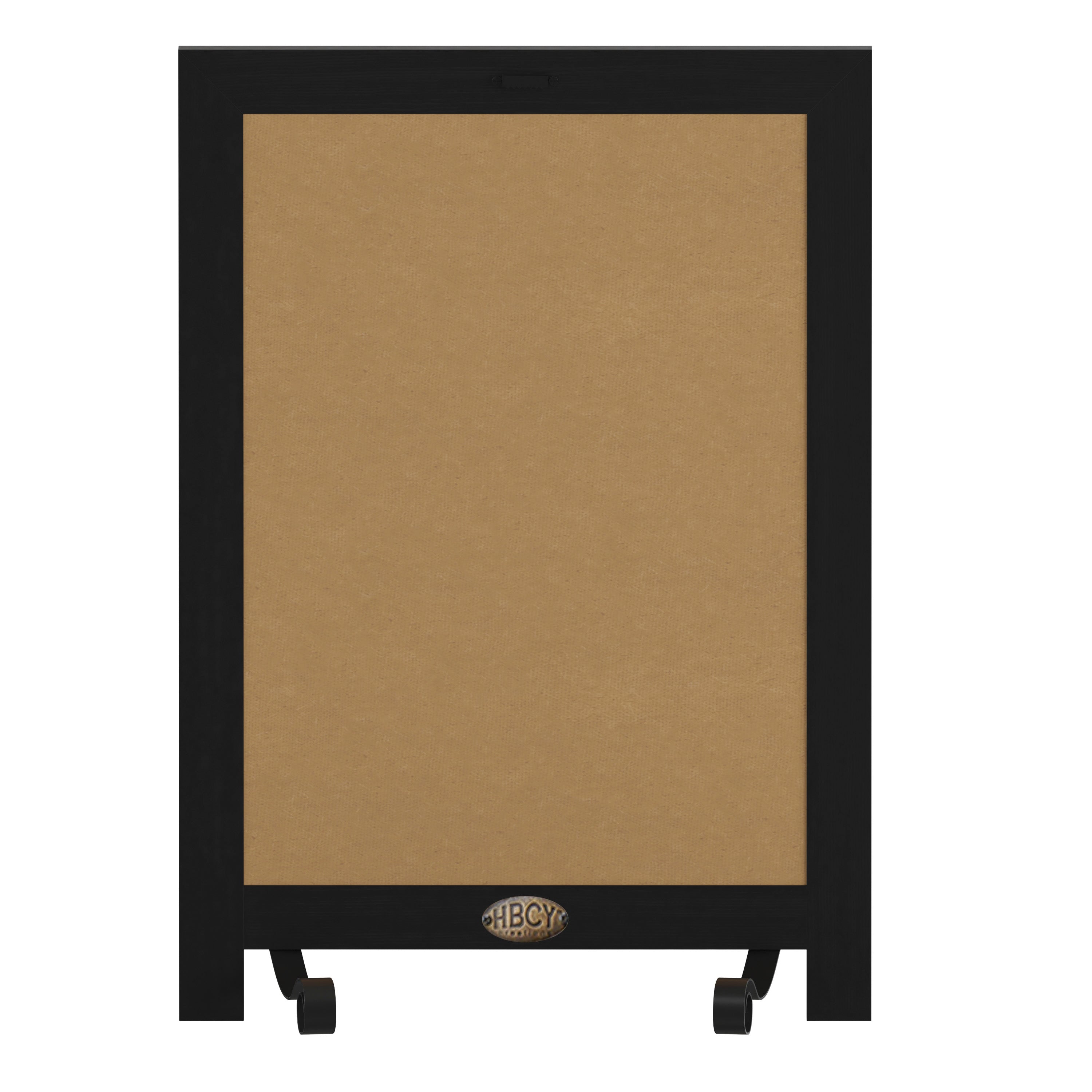 Canterbury 12" x 17" Black Tabletop Magnetic Chalkboards with Metal Scrolled Legs, Hanging Wall Chalkboards, Countertop Memo Boards, Set of 10