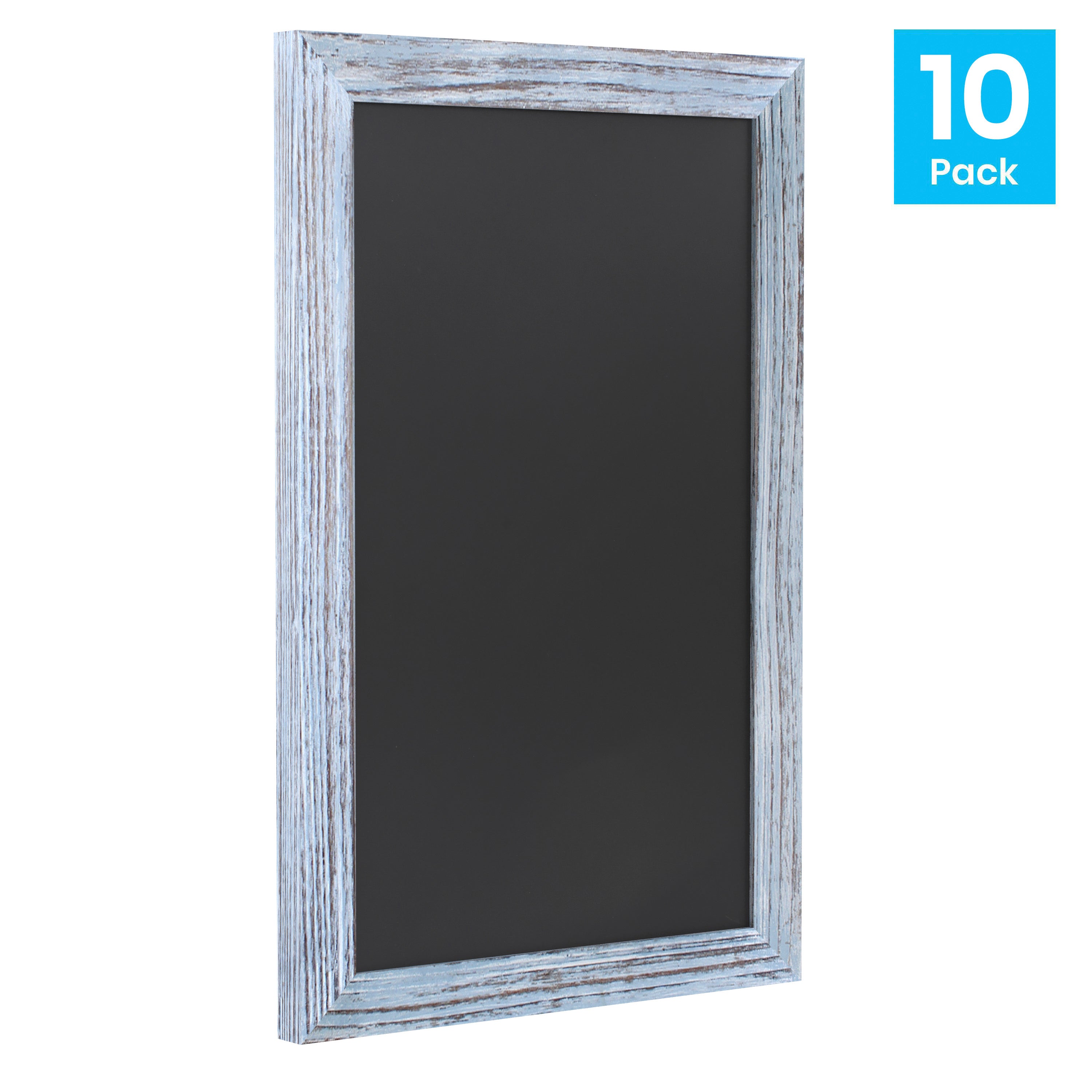 Canterbury 11" x 17" Rustic Blue Wall Mount Magnetic Chalkboard Sign, Hanging Wall Chalkboard Memo Board for Home, School, or Business, Set of 10