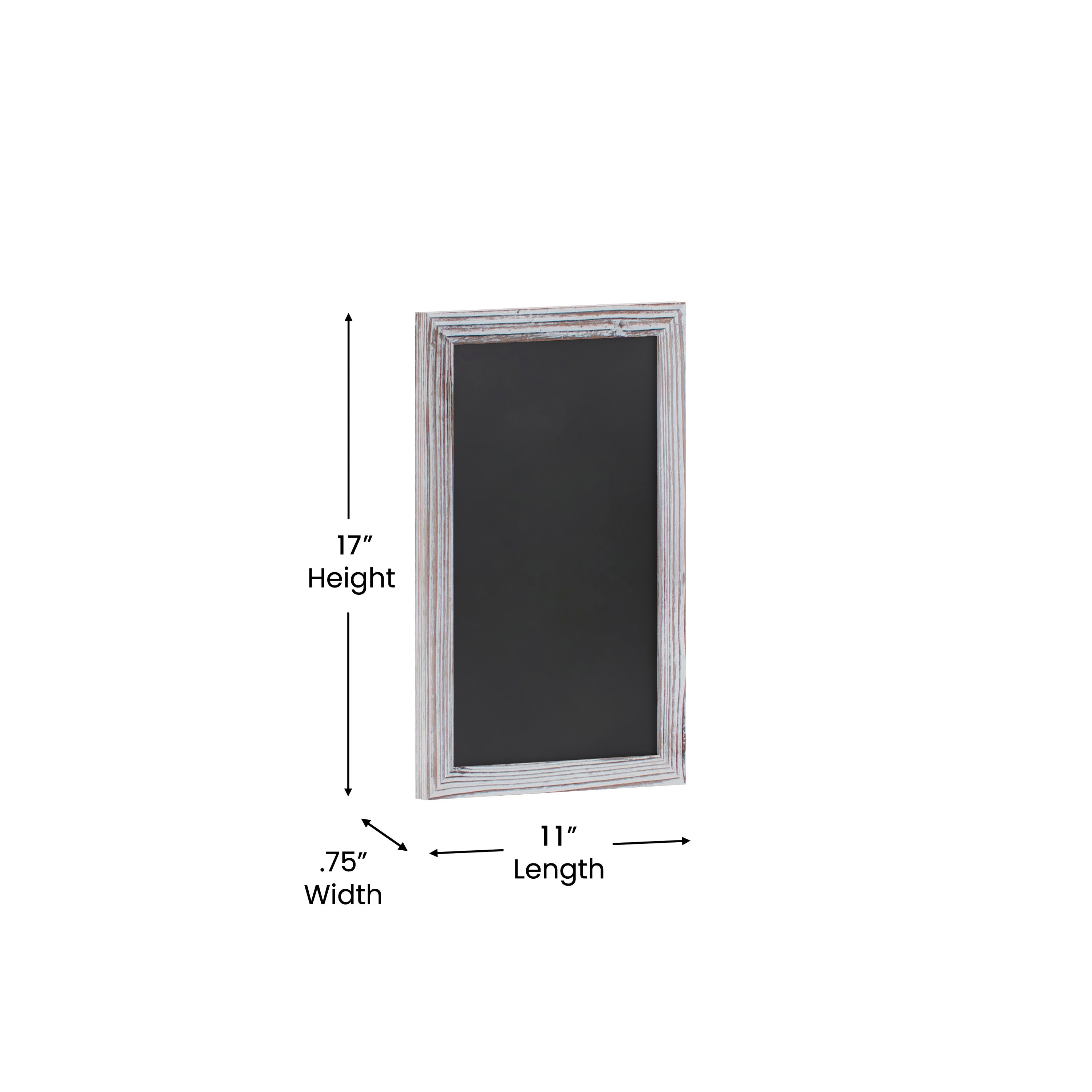 Canterbury 11" x 17" Whitewashed Wall Mount Magnetic Chalkboard Sign, Hanging Wall Chalkboard Memo Board for Home, School, or Business, Set of 10