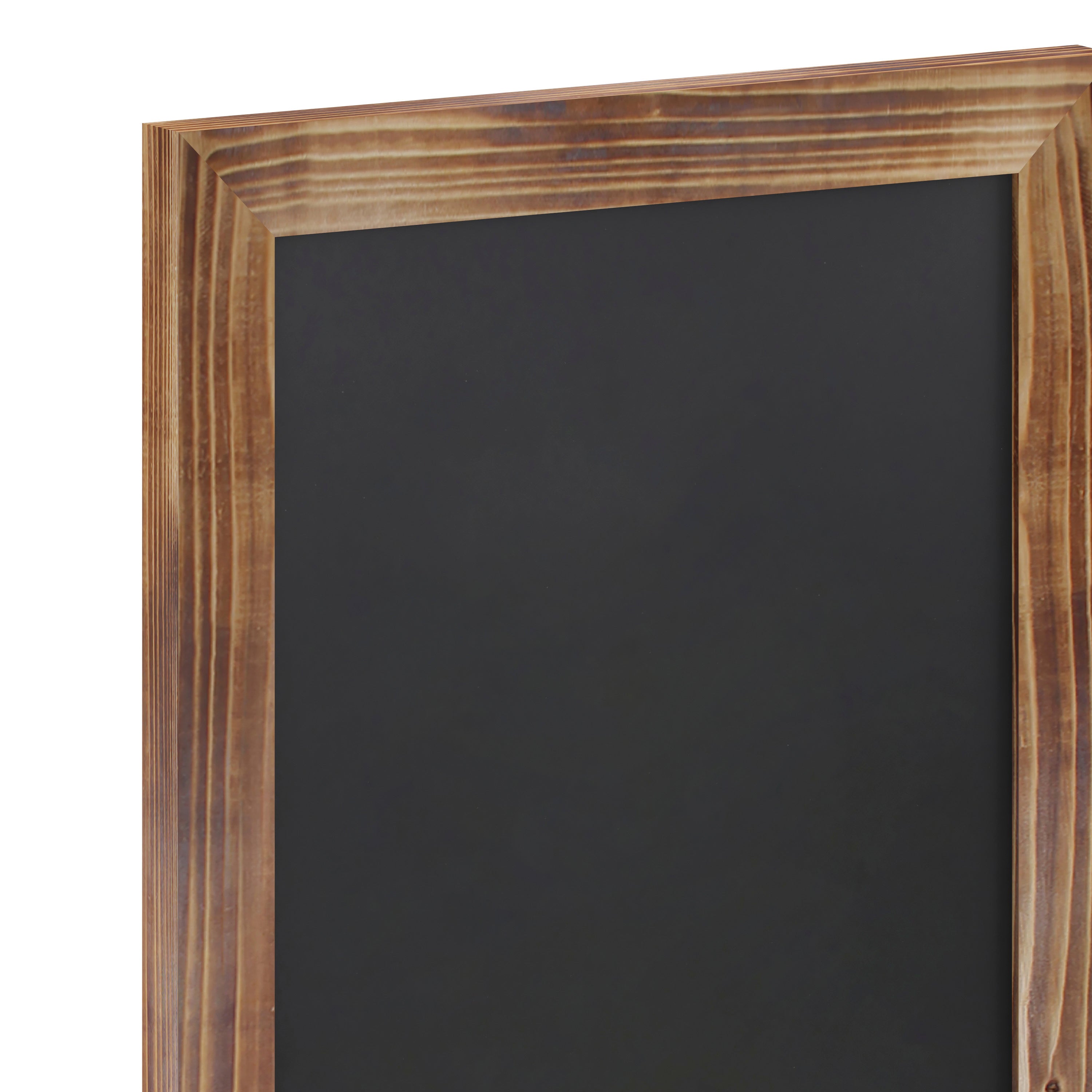 Canterbury 11" x 17" Torched Wood Wall Mount Magnetic Chalkboard Sign, Hanging Wall Chalkboard Memo Board for Home, School, or Business, Set of 10
