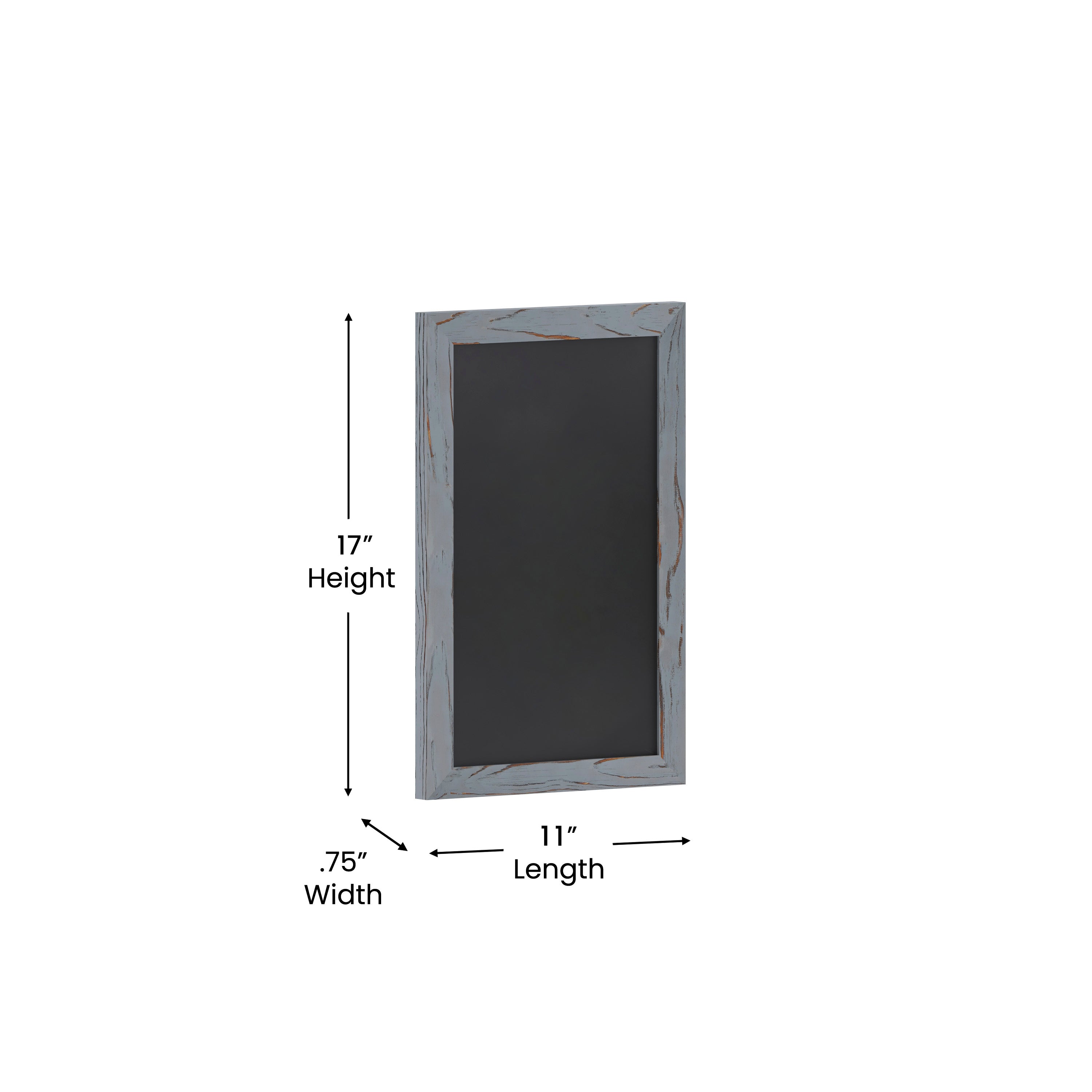 Canterbury 11" x 17" Rustic Gray Wall Mount Magnetic Chalkboard Sign, Hanging Wall Chalkboard Memo Board for Home, School, or Business, Set of 10