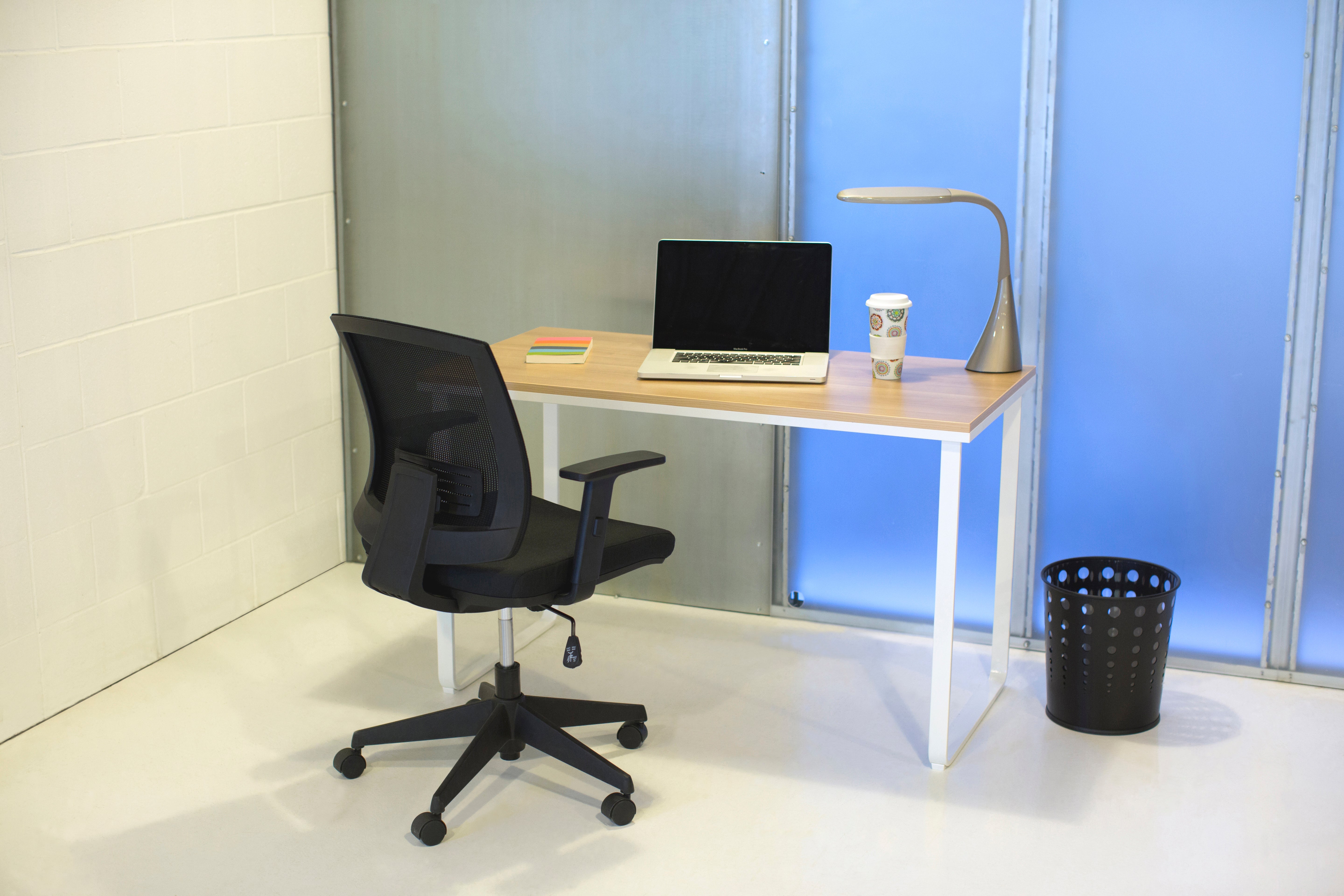 Steel Workstation - Bch Wht