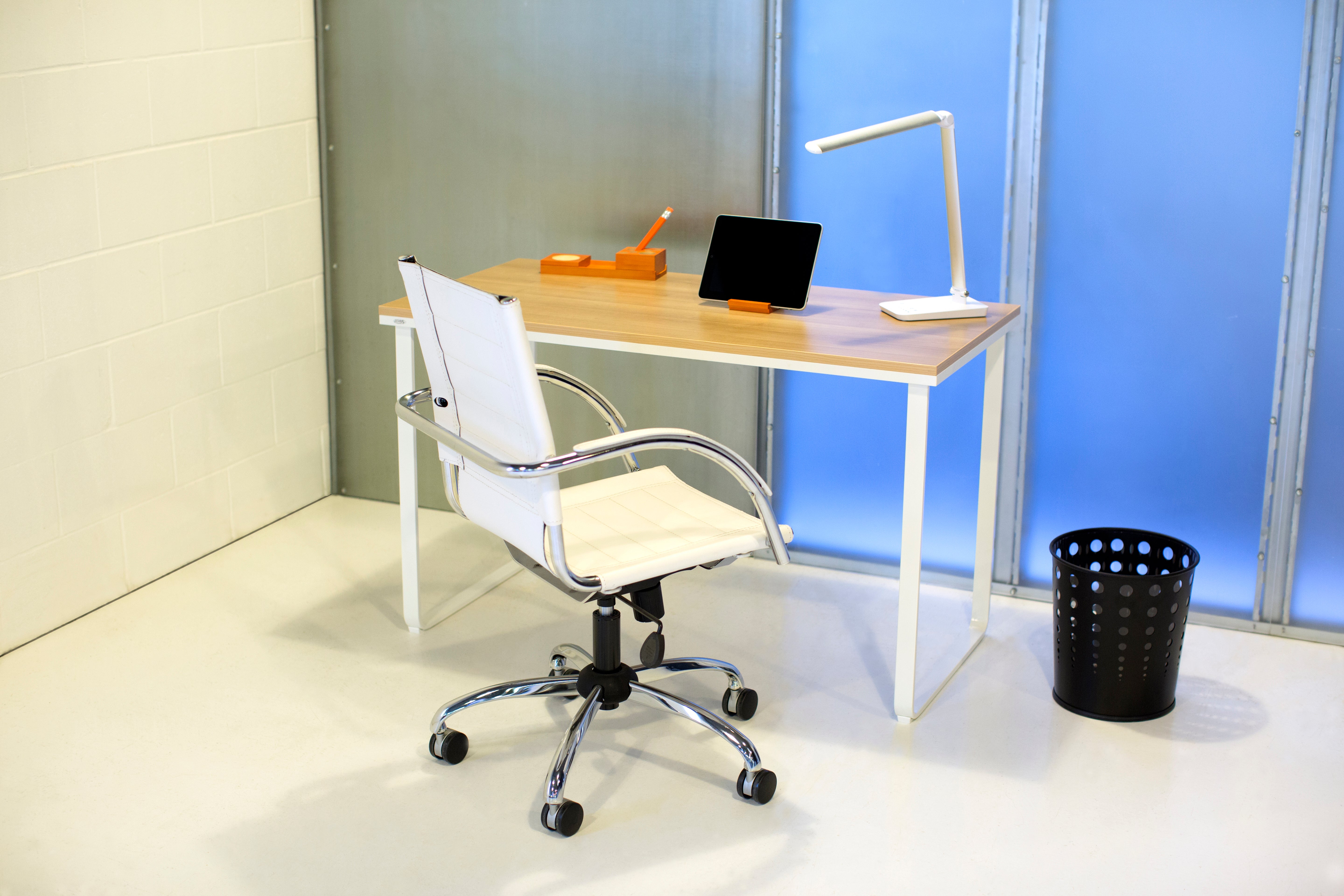 Steel Workstation - Bch Wht