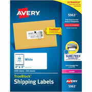 2" Width x 4" Length - Permanent Adhesive - Rectangle - Laser - White - Paper - Permanent Adhesive, Jam Resistant, Customizable - 10 / Sheet - 250 Total Sheets - 2500 Total Label(s) - 2500 / Box