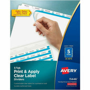 125 x Divider(s) - Print-on Tab(s) - 5 - 5 Tab(s)/Set - 8.5" Divider Width x 11" Divider Length - 3 Hole Punched - White Paper Divider - White Paper Tab(s) - 1 Box