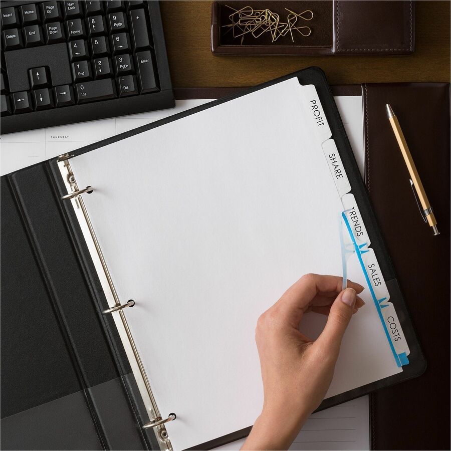 125 x Divider(s) - Print-on Tab(s) - 5 - 5 Tab(s)/Set - 8.5" Divider Width x 11" Divider Length - 3 Hole Punched - White Paper Divider - White Paper Tab(s) - 1 Box