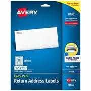 Avery&reg; Easy Peel Return Address Labels, 1/2"x1-3/4" 2,000 Labels (8167)