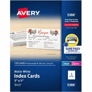 97 Brightness - A7 - 3" x 5" - Perforated, Smudge-free, Jam-free, Uncoated - White - 150 / Box