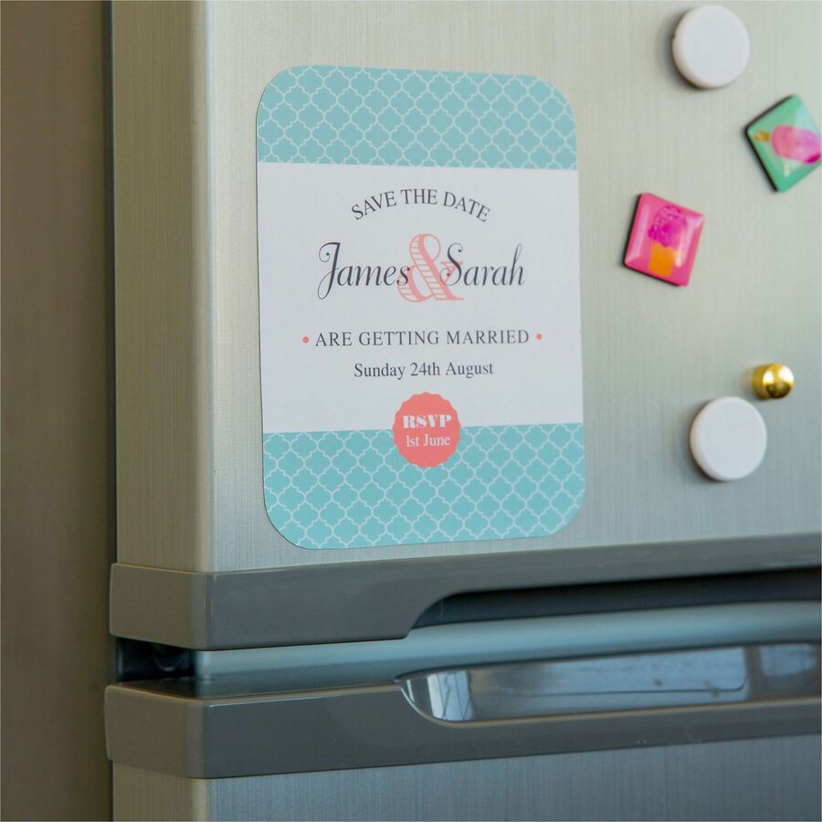 Letter - 8 1/2" x 11" - Matte - Magnetic, Printable, Lightweight - White - 1 Pack
