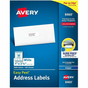 Avery Easy Peel White Inkjet Mailing Labels, 1" x 2-5/8", Rectangle, Matte, Permanent Adhesive, Jam Resistant, Smudge-Free, 30 Labels/Sheet, 100 Sheets, 3000 Labels/Box