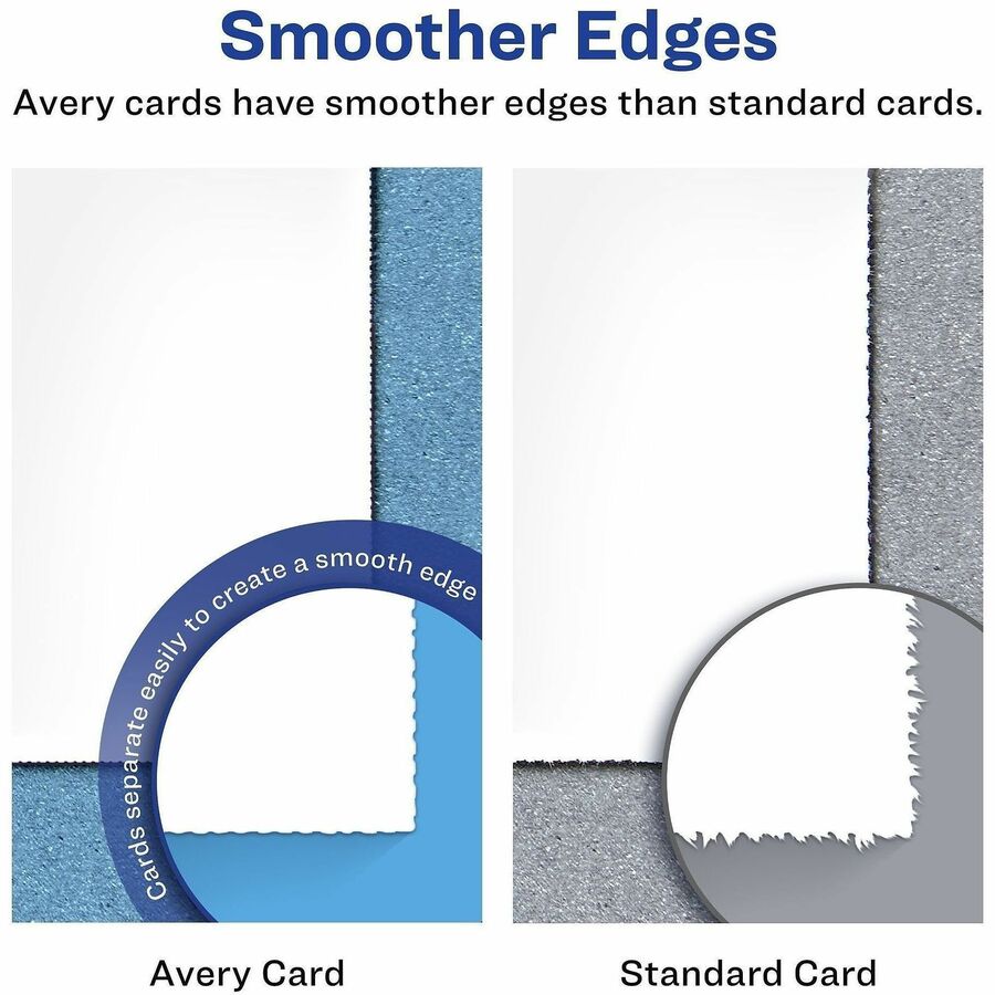 Avery&reg; Sure Feed Postcards - 97 Brightness - 4" x 6" - 80 lb Basis Weight - 216 g/m² Grammage - Matte - Perforated, Heavyweight, Rounded Corner, Uncoated, Smudge-free, Recyclable, Printable, Double-sided, Jam-free - White - 100 / Box