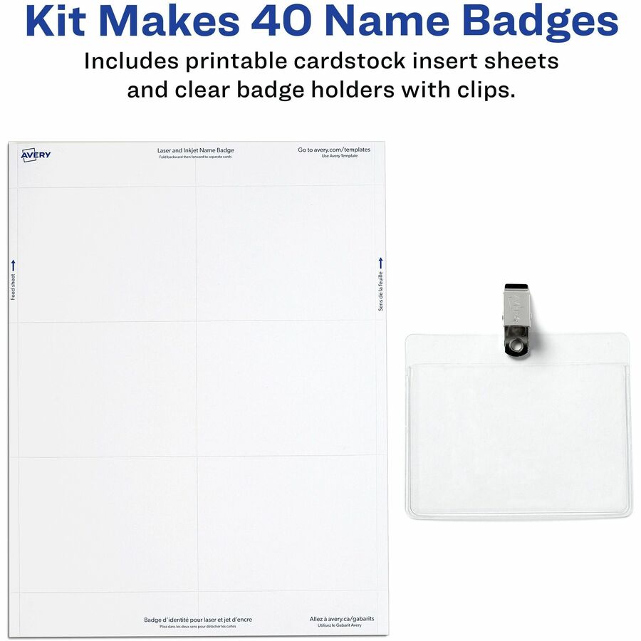 8 1/2" x 11" - Printable, Durable, Clip, Reusable, Perforated, Self-adhesive, Flexible - White - 1 Box