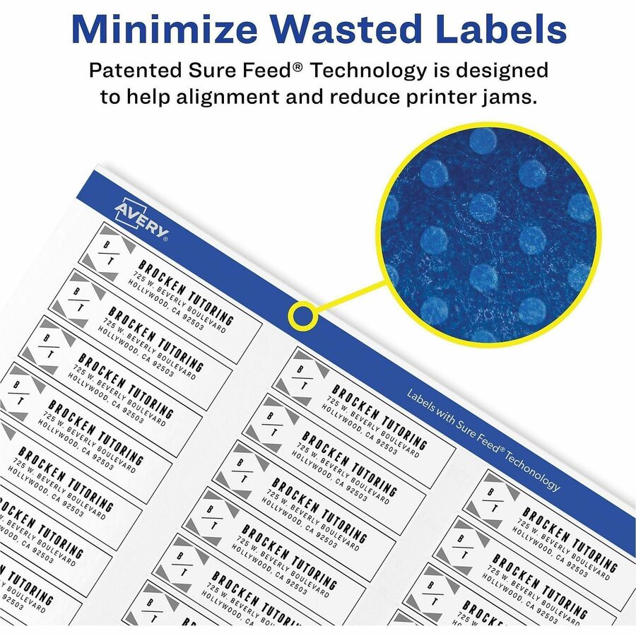 Avery&reg; Easy Peel Return Address Labels, 1/2"x1-3/4" 2,000 Labels (5267)