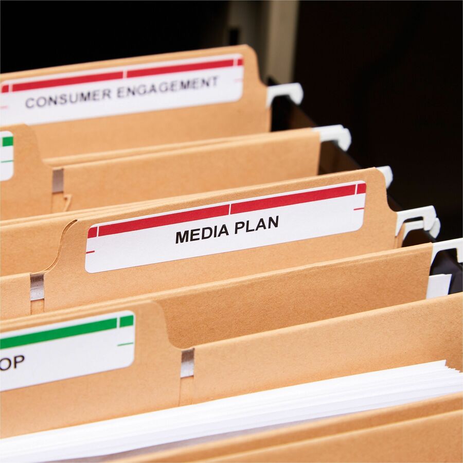 Avery&reg; File Folder Labels, 2/3" x 3-7/16" , Assorted Colors (5266)