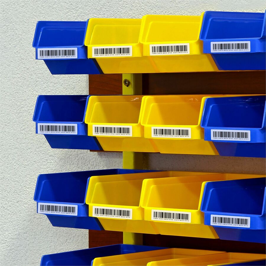 3 1/2" Length - Permanent Adhesive - Rectangle - Dot Matrix - White - Permanent Adhesive, Stick & Stay, Customizable, Curl Resistant, PVC-free, Chlorine-free - 1 / Sheet - 5000 Total Label(s) - 5000 / Box